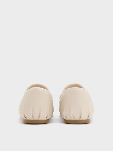 Giày búp bê mũi tròn Winona Bow, Phấn, hi-res