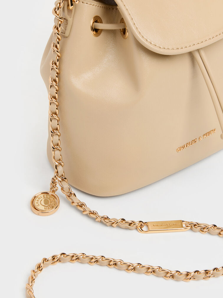 T&uacute;i x&aacute;ch nắp gập Dalia, Sand Beige, hi-res