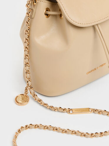 T&uacute;i x&aacute;ch nắp gập Dalia, Sand Beige, hi-res