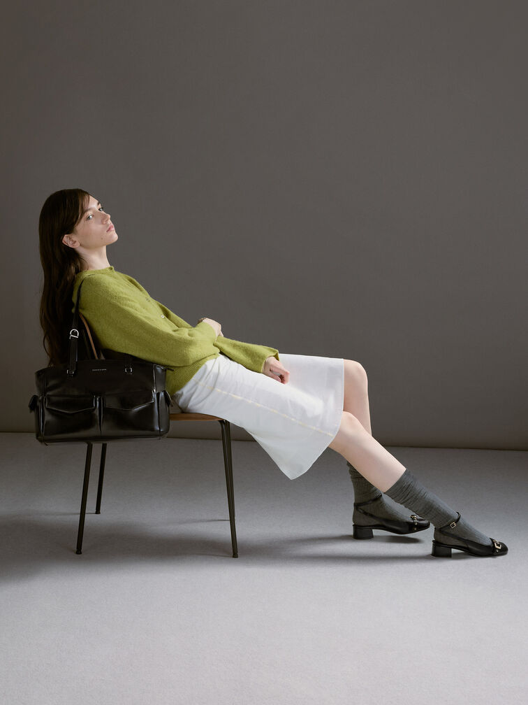 T&uacute;i tote phom chữ nhật Rachel, Noir, hi-res