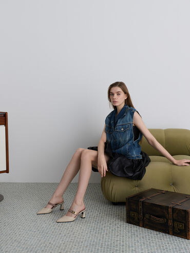 Lando Heeled Mules, Chalk, hi-res