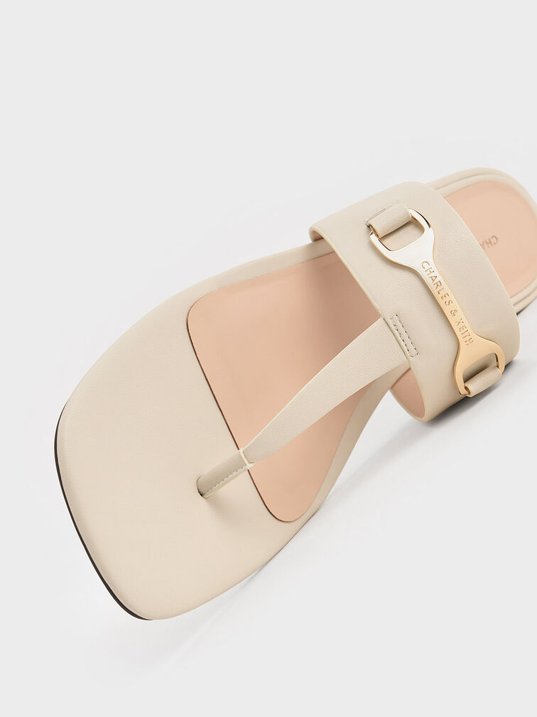 D&eacute;p kẹp T-Bar Metallic Accent, Phấn, hi-res