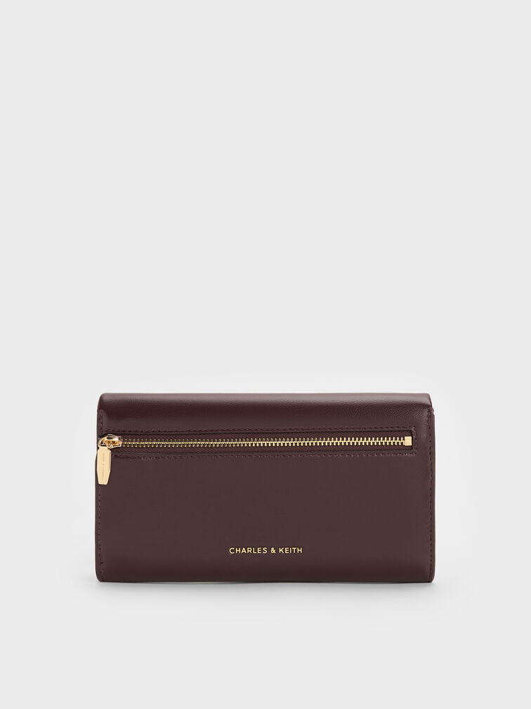 Lilibet Chain-Strap Long Wallet, Plum, hi-res