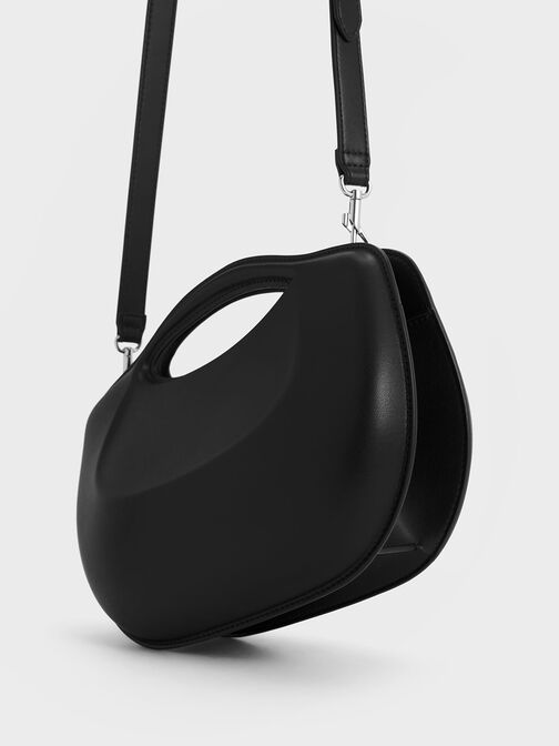 Túi xách hình thang Cocoon Curved, Noir, hi-res