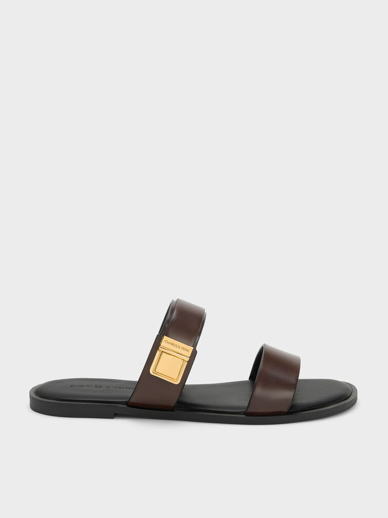 Dove Double-Strap Sandals, Espresso Brown, hi-res