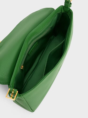 Daki Belted Trapeze Bag, Green, hi-res