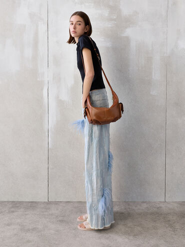 T&uacute;i đeo ch&eacute;o Bessie Side-Pocket, Distressed Tan, hi-res