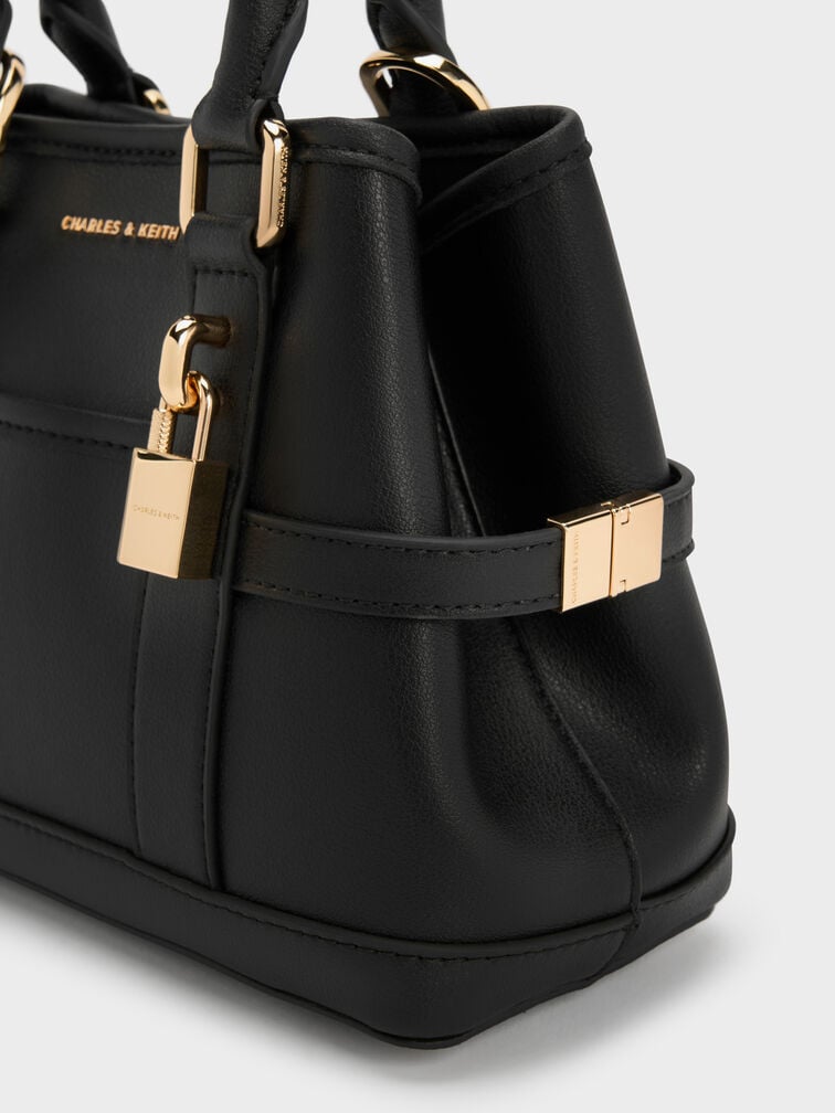 T&uacute;i tote h&igrave;nh thang Mini Scottie, Đen, hi-res