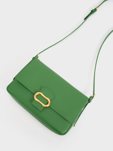 Daki Belted Trapeze Bag, Green, hi-res
