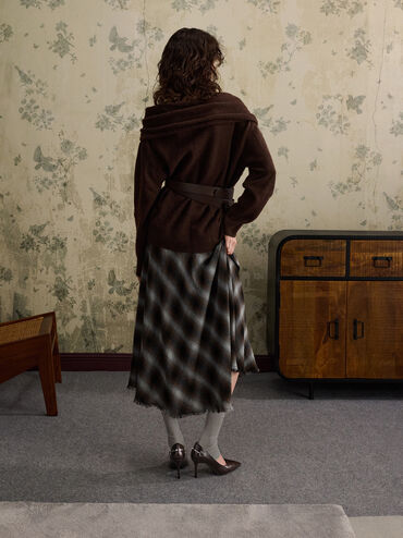 Giày cao gót bít mũi Erinna Metallic-Accent, Đỏ burgundy, hi-res