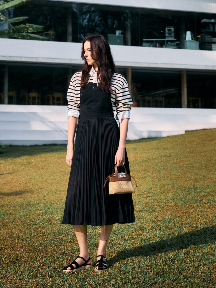 Girls' Ida Knitted Mini Bag, Beige, hi-res