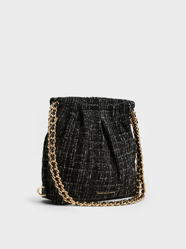 Balo phom chữ nhật Duo Tweed, Black Tweed, hi-res