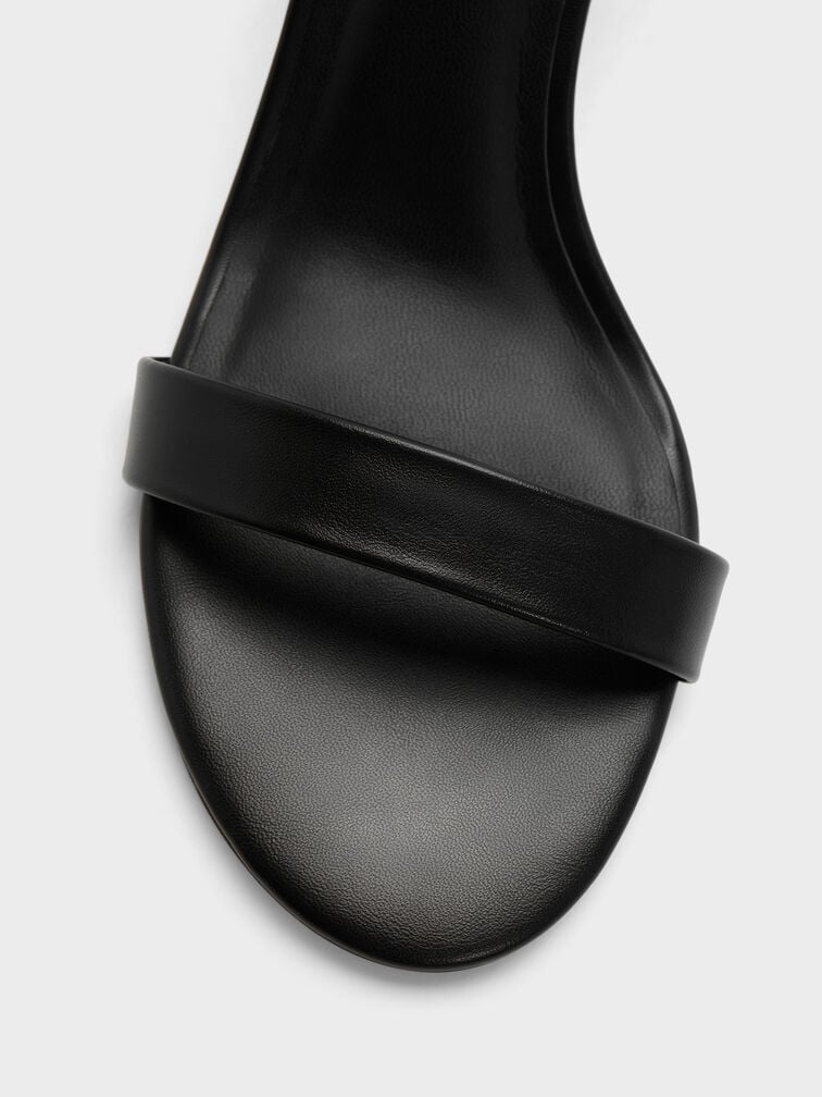 Giày sandals cao gót Slant-Heel, Đen, hi-res