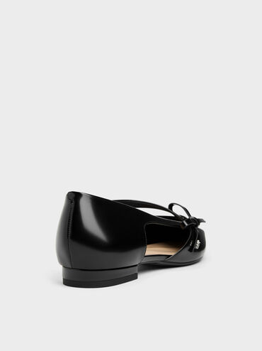 Gi&agrave;y đế bệt Anastasia Leather, Đen b&oacute;ng nh&aacute;m, hi-res