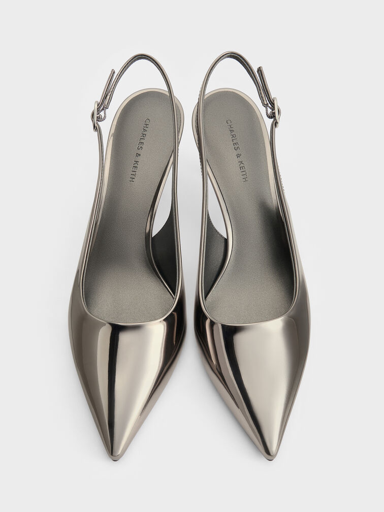 Gi&agrave;y cao g&oacute;t b&iacute;t mũi Kaia Metallic, X&aacute;m be, hi-res