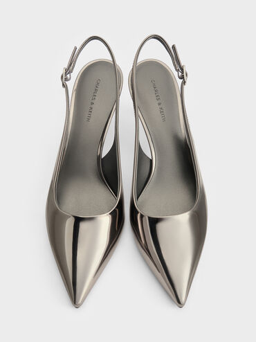 Gi&agrave;y cao g&oacute;t b&iacute;t mũi Kaia Metallic, X&aacute;m be, hi-res