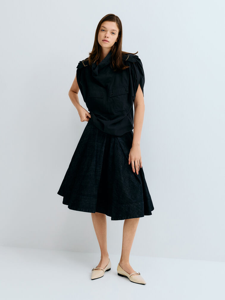 Gi&agrave;y b&uacute;p b&ecirc; mũi nhọn Crinkle-Effect, Be, hi-res