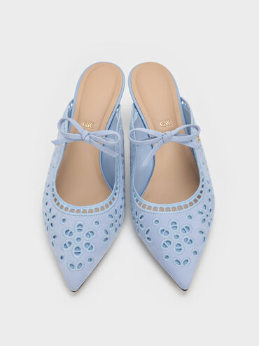 Gi&agrave;y mules cao g&oacute;t mũi nhọn, Xanh nhạt, hi-res