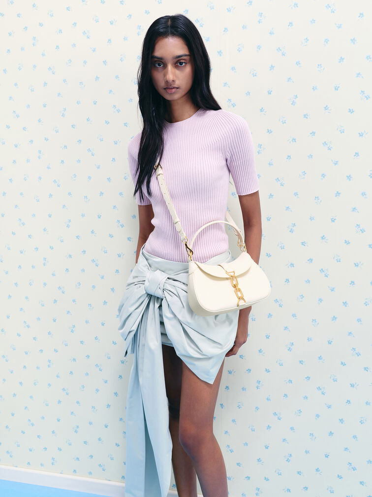 T&uacute;i hobo Agatha Chain-Accent, Kem, hi-res