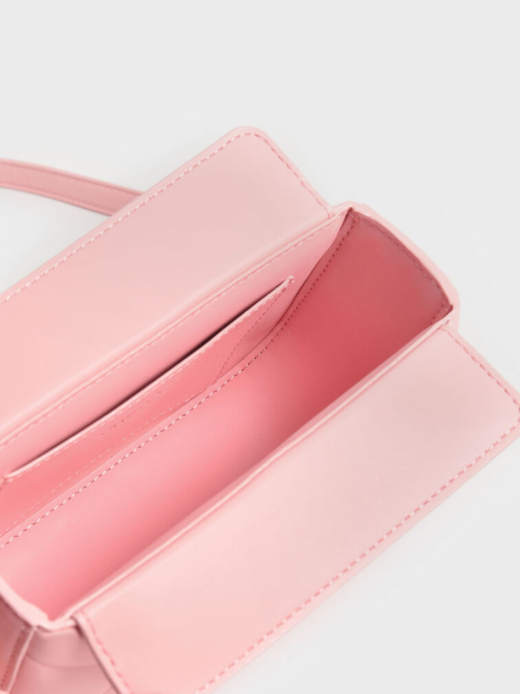 Mini Danika Chunky Chain Padded Bag, Light Pink, hi-res