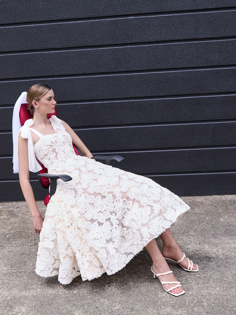 Gi&agrave;y mules cao g&oacute;t Jessy Recycled Polyester, Trắng, hi-res