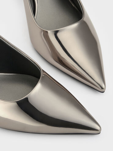 Gi&agrave;y cao g&oacute;t b&iacute;t mũi Kaia Metallic, X&aacute;m be, hi-res