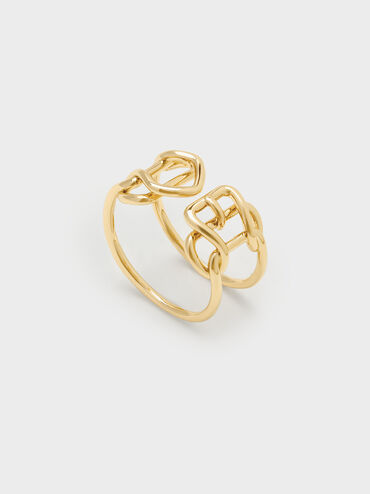 Caelan Sculptural Open Ring, Gold, hi-res