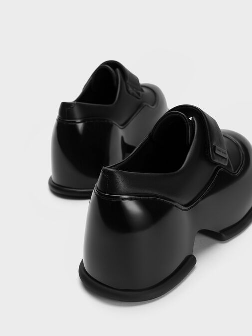 Giày lười đế trụ Pixie Patent Platform, Đen, hi-res