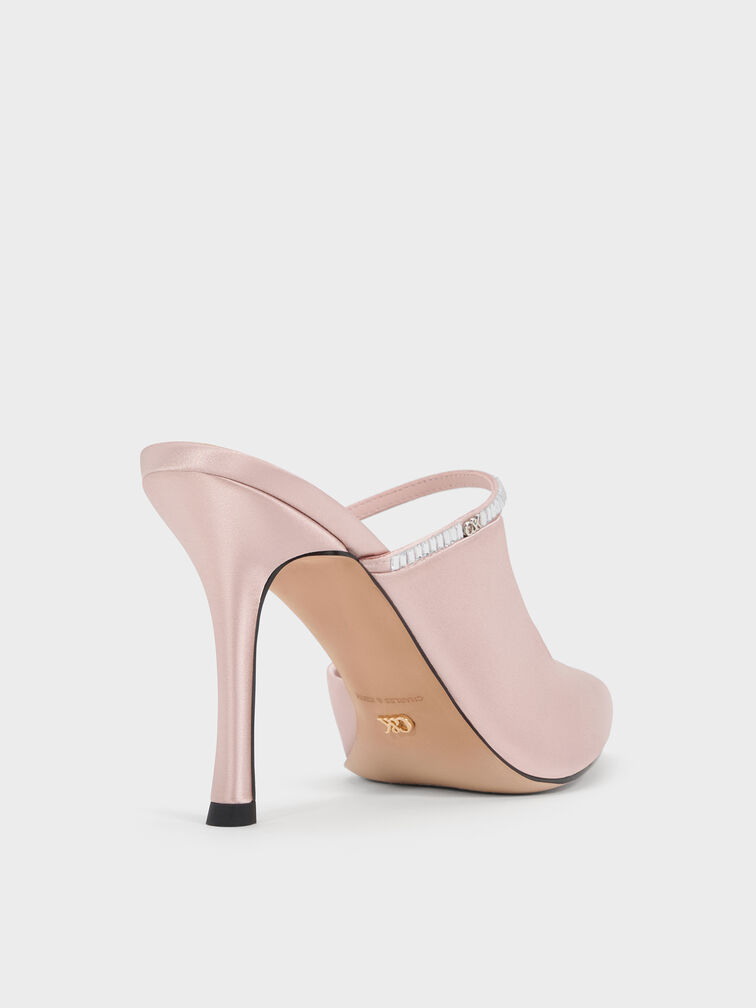 Gem D'Orsay Stiletto Mules, Pink, hi-res