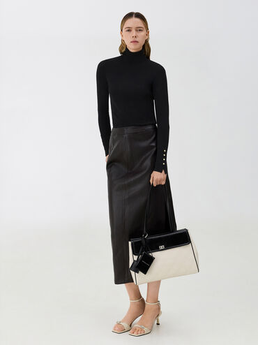 T&uacute;i tote chần b&ocirc;ng XL Apfra, Multi Cream, hi-res