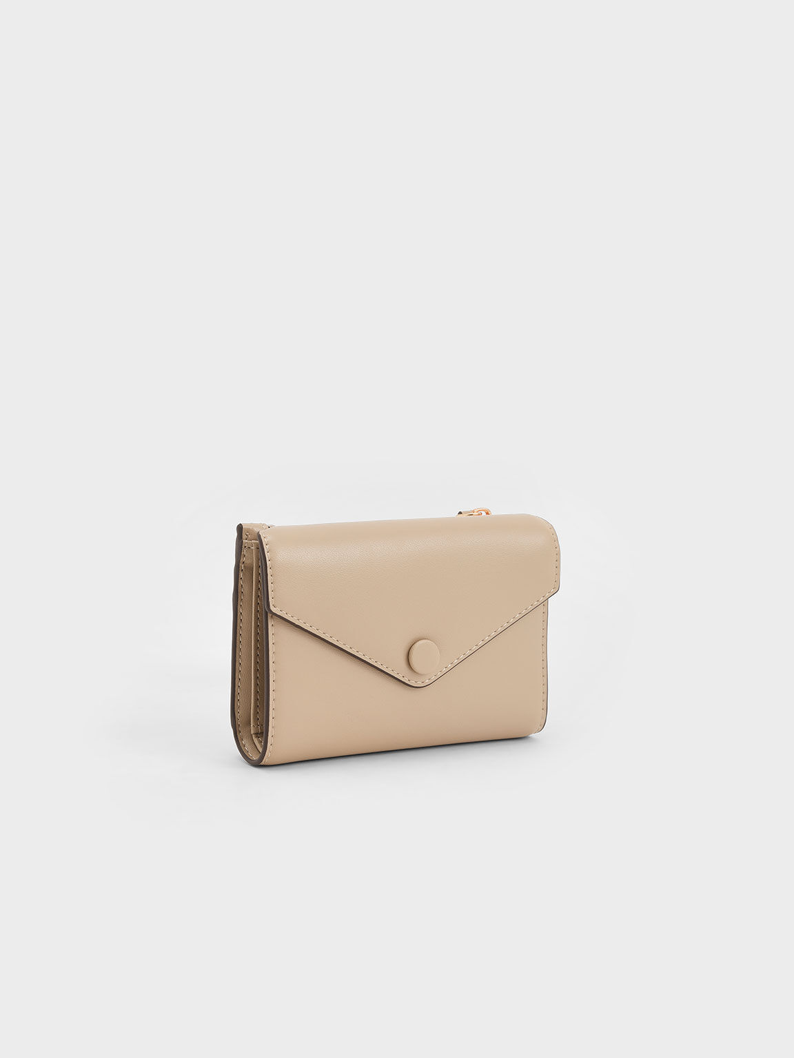 Amber Snap-Button Envelope Card Holder, Sand, hi-res