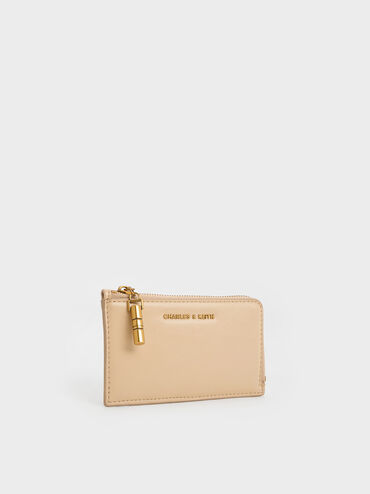 Cesia Zip-Around Card Holder, Sand Beige, hi-res