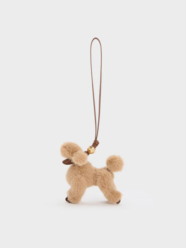 Faux Shearling Poodle Charm, Multi, hi-res