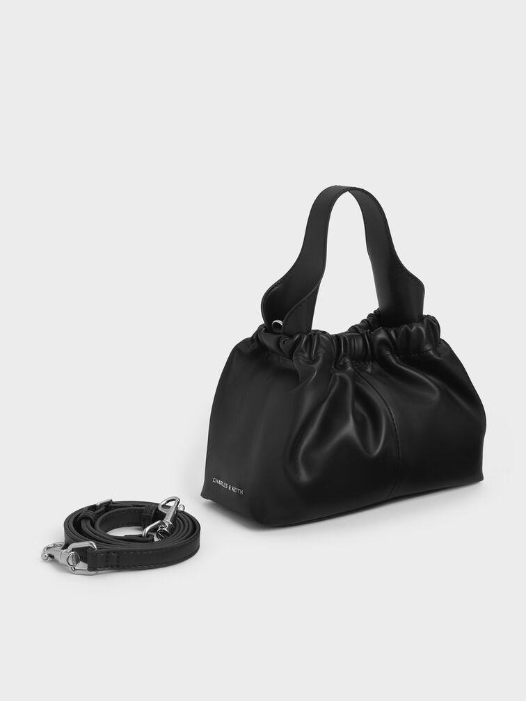 T&uacute;i x&aacute;ch Ally Ruched Slouchy, Noir, hi-res
