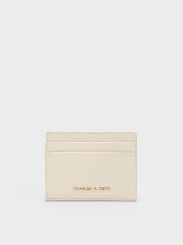 Halsey Ruched Card Holder, Cream, hi-res