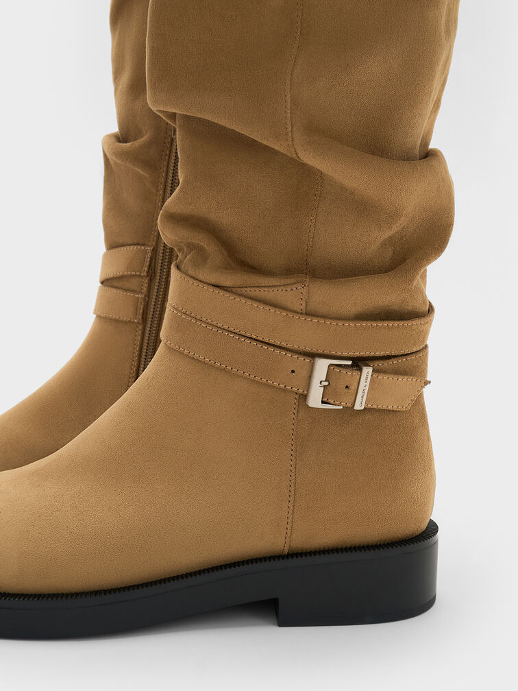 Eilis Faux Suede Thigh-High Boots, Camel, hi-res