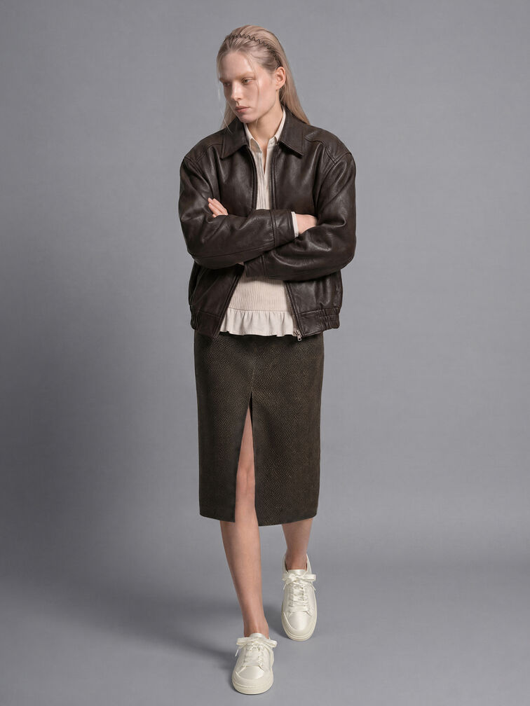 Gi&agrave;y sneakers cổ thấp Satin, Trắng, hi-res