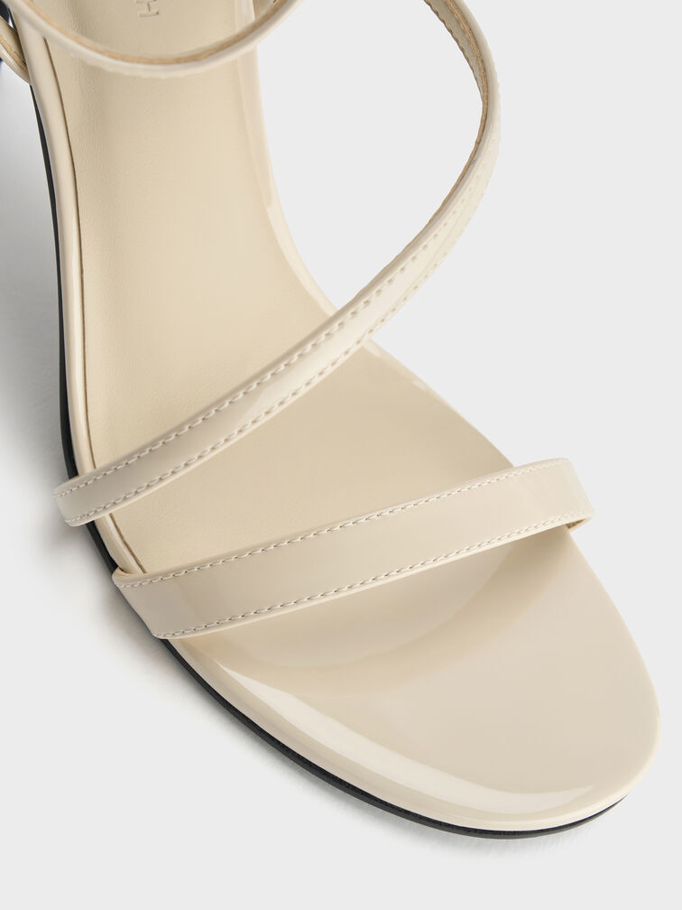 Andricia Patent Strappy Stiletto Sandals, Chalk, hi-res