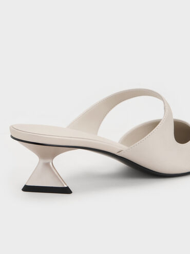 Gi&agrave;y mules cao g&oacute;t Vada Asymmetric Sculptura, Trắng, hi-res