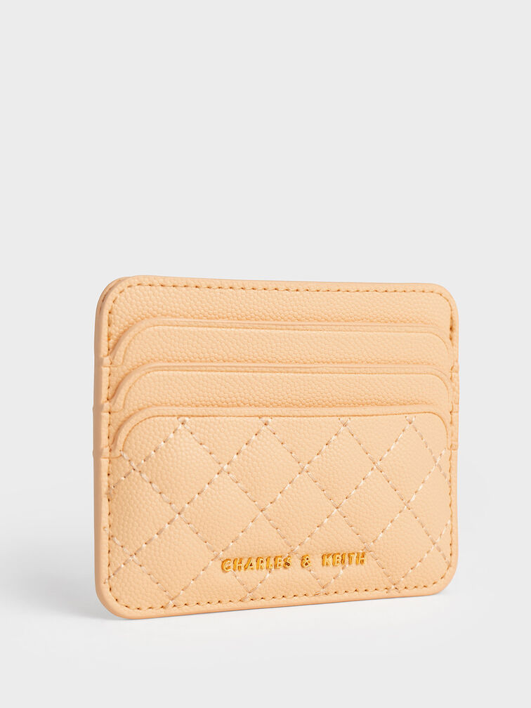 Quilted Card Holder, Yellow, hi-res