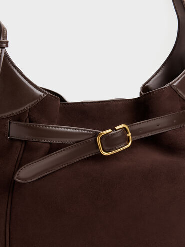 T&uacute;i đeo vai Victoria Belted, N&acirc;u sẫm, hi-res