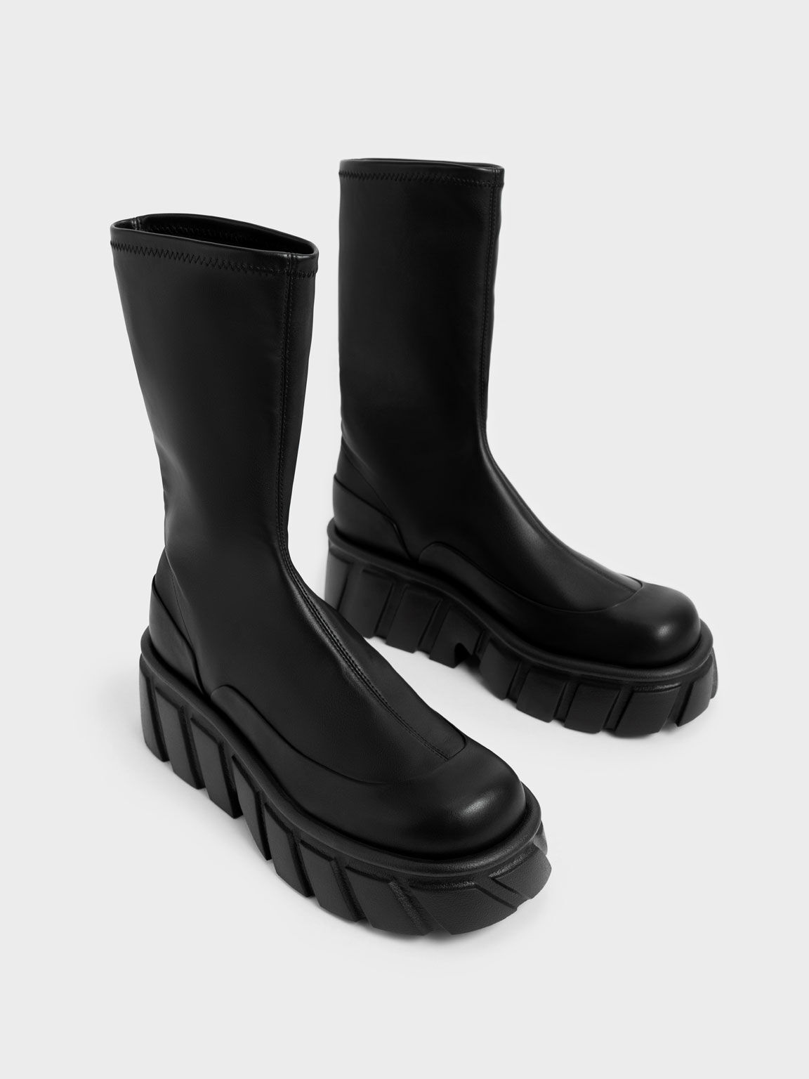 Giày boots nữ Aberdeen Platform, Đen, hi-res