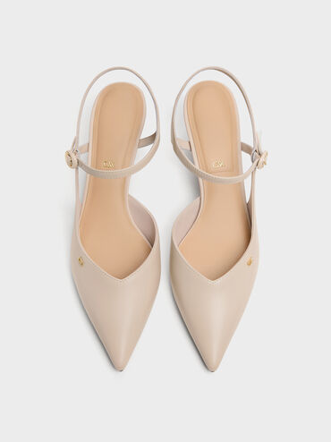 Gi&agrave;y sandals cao g&oacute;t Leather, X&aacute;m trắng, hi-res