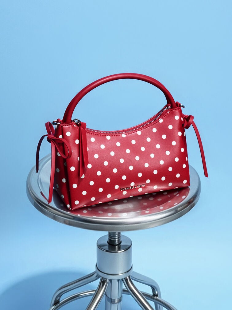 T&uacute;i x&aacute;ch phom chữ nhật Hazel Polka-Dot, Equestrian Red, hi-res