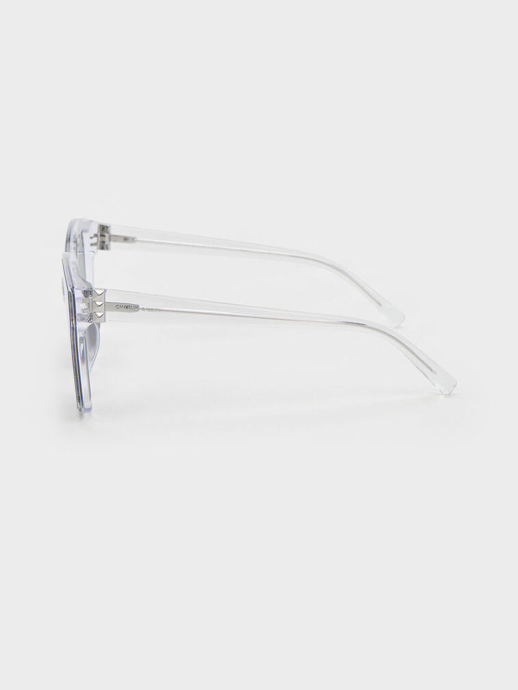 K&iacute;nh m&aacute;t gọng c&aacute;nh bướm Recycled Acetate Classic, Clear, hi-res