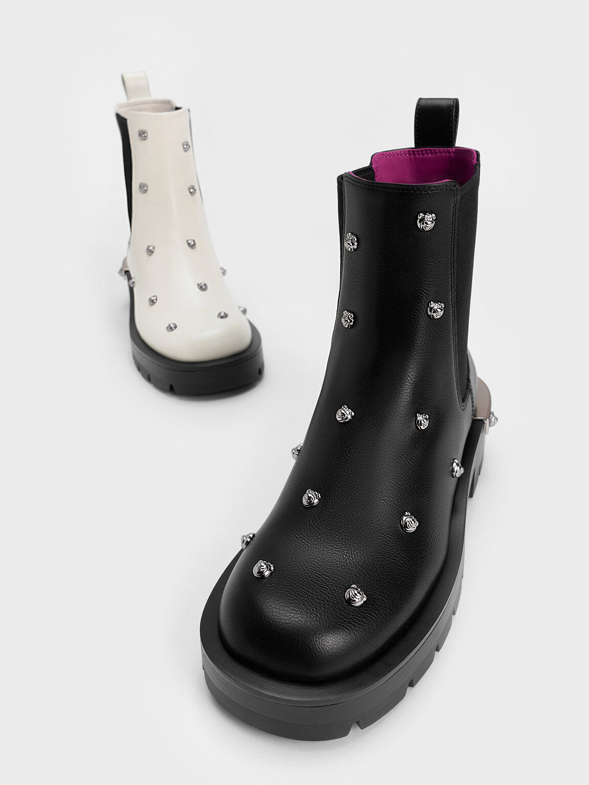 Giày chelsea boots Lotso Studded, Đen, hi-res