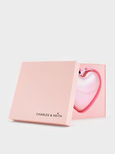 T&uacute;i đeo ch&eacute;o Metallic Heart, Hồng, hi-res