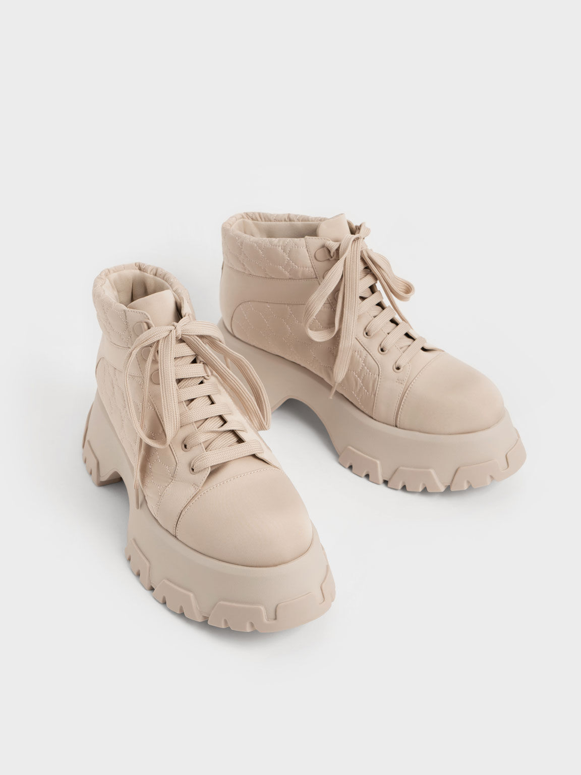 Giày thể thao nữ cổ cao Recycled Polyester High-Top, Nude, hi-res