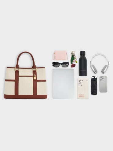 T&uacute;i tote Scottie Canvas, Gạch, hi-res