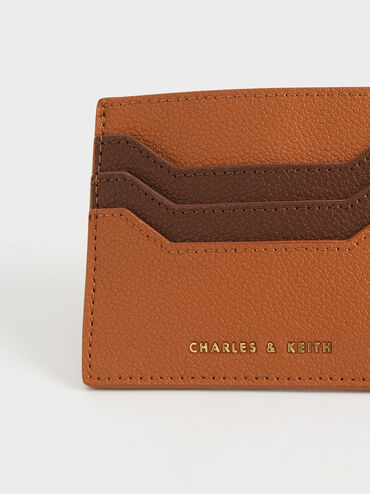 Carli Geometric Multi-Slot Cardholder, Cognac, hi-res